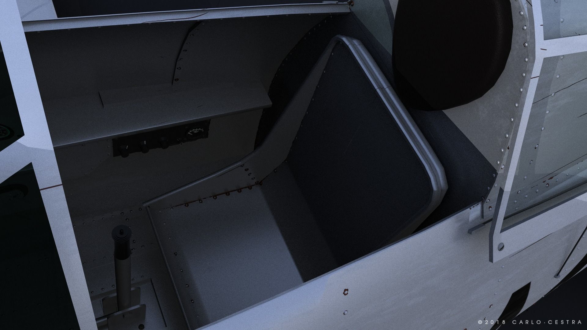 F2F-1 US Marines 1939 Low-poly 3D model_6