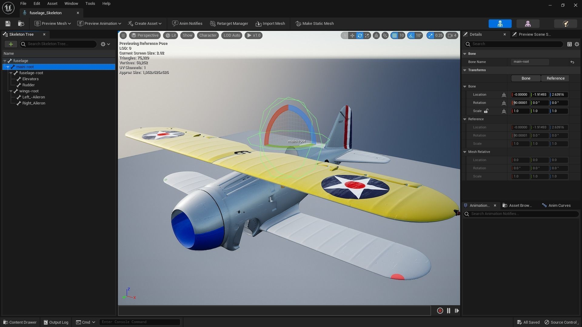 F2F-1 US Marines 1939 Low-poly 3D model_24