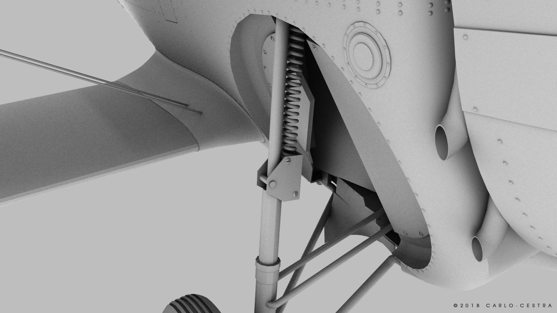 F2F-1 US Marines 1939 Low-poly 3D model_36