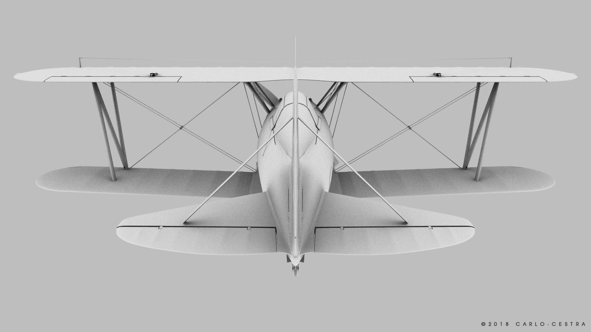 F2F-1 US Marines 1939 Low-poly 3D model_31