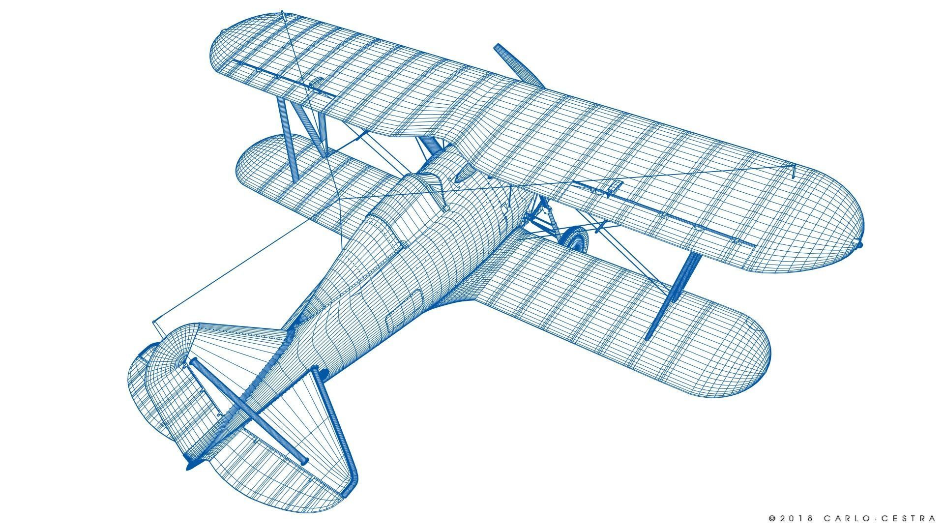 F2F-1 US Marines 1939 Low-poly 3D model_42