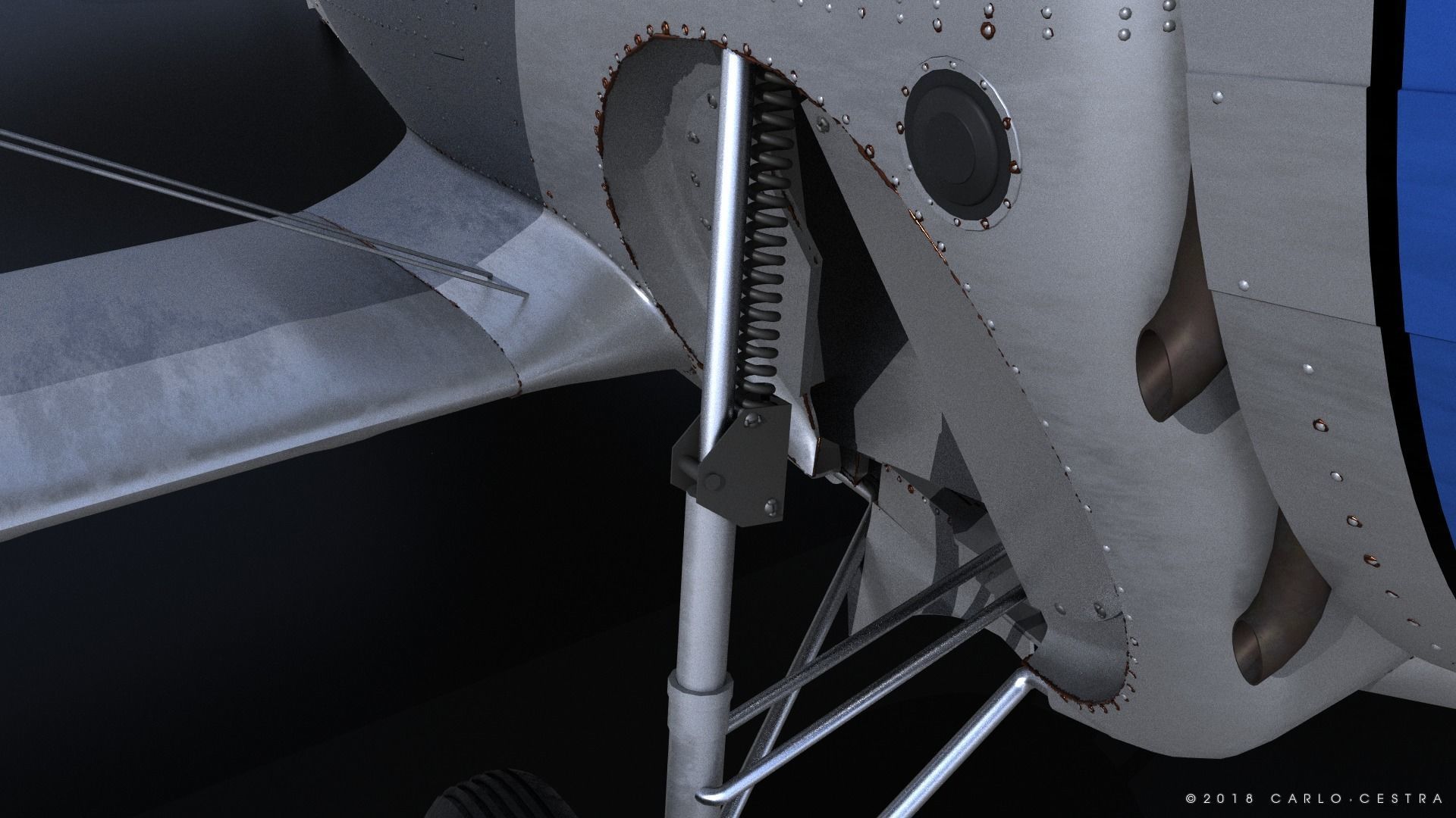 F2F-1 US Marines 1939 Low-poly 3D model_20