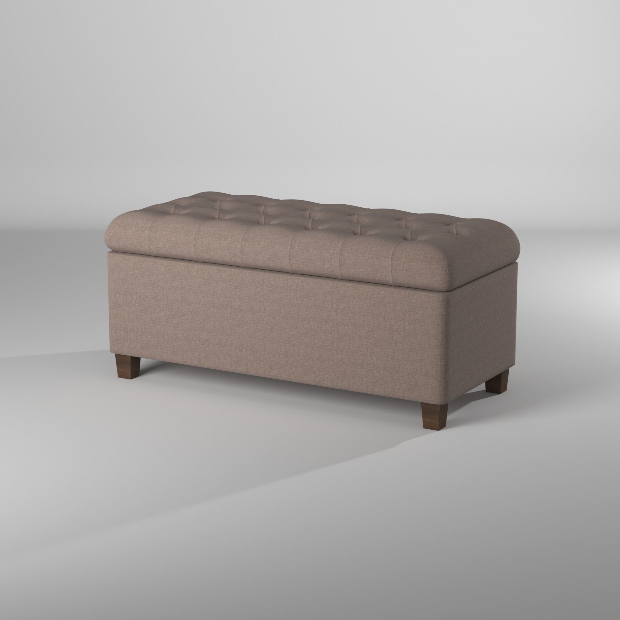 Banco tipo sillon para guardar cosas - Tufted Storage Bench 3D model_1