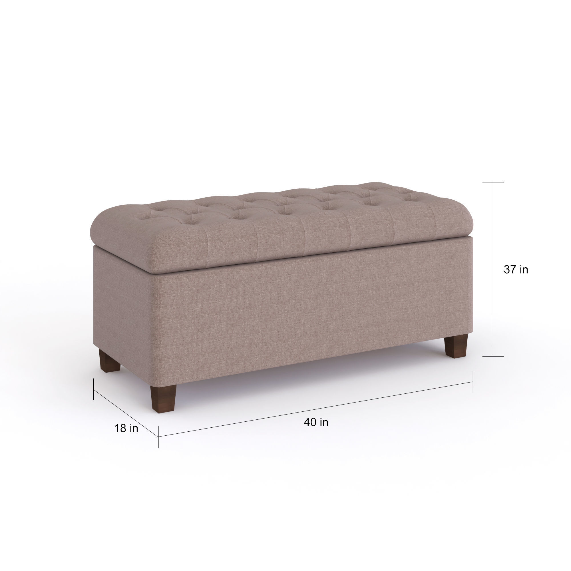 Banco tipo sillon para guardar cosas - Tufted Storage Bench 3D model_20