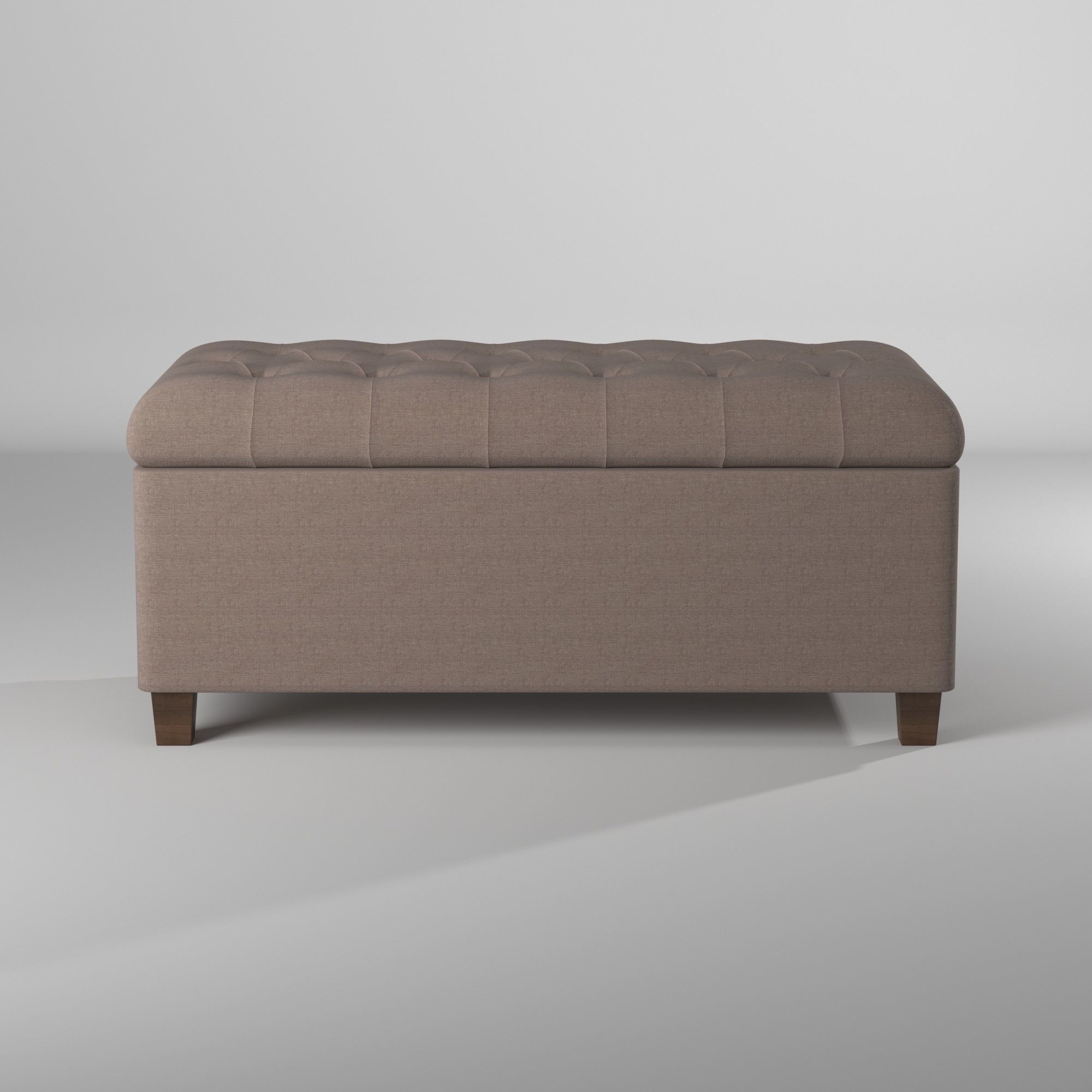 Banco tipo sillon para guardar cosas - Tufted Storage Bench 3D model_3
