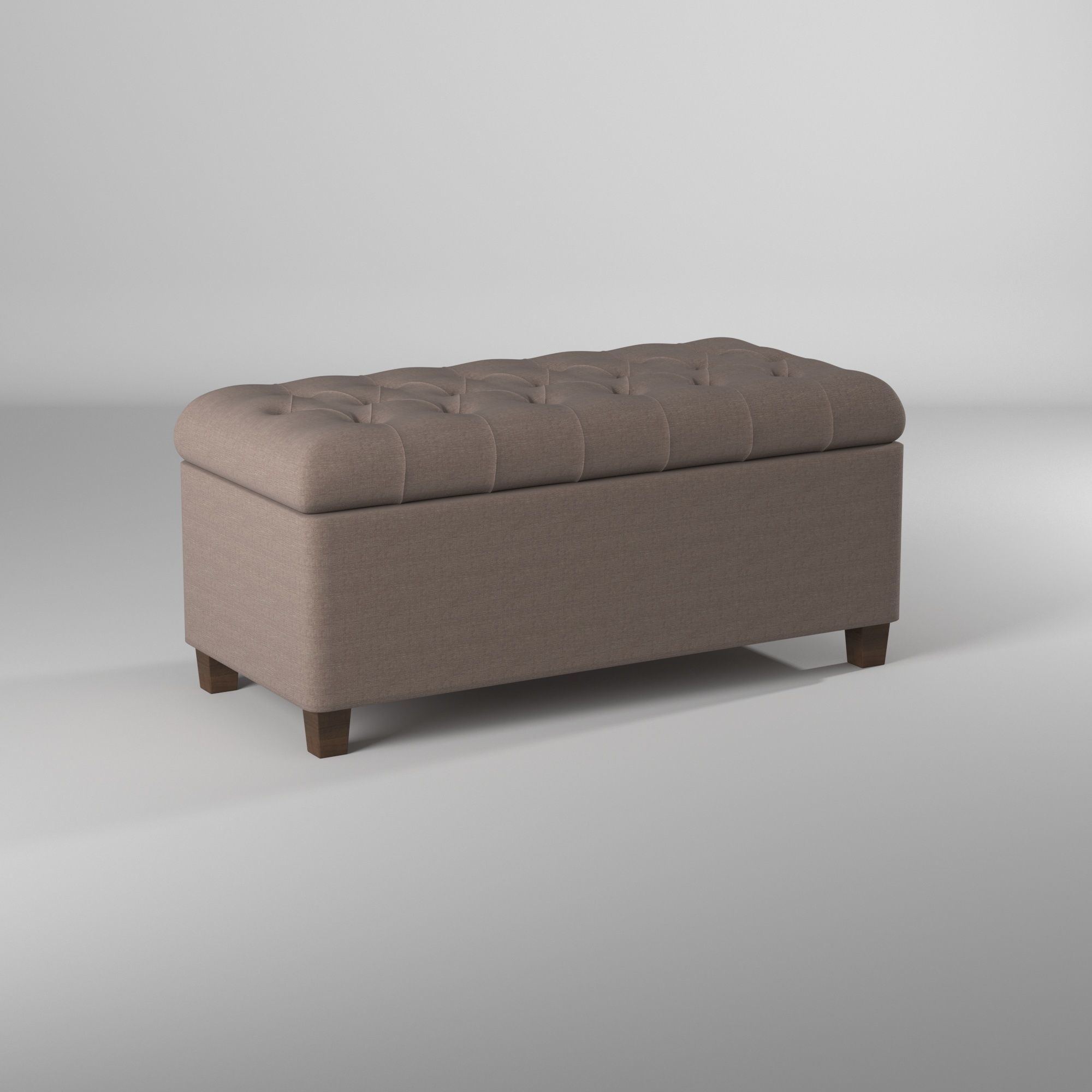 Banco tipo sillon para guardar cosas - Tufted Storage Bench 3D model_6