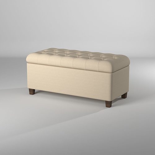 Banco tipo sillon para guardar cosas - Tufted Storage Bench 3D model