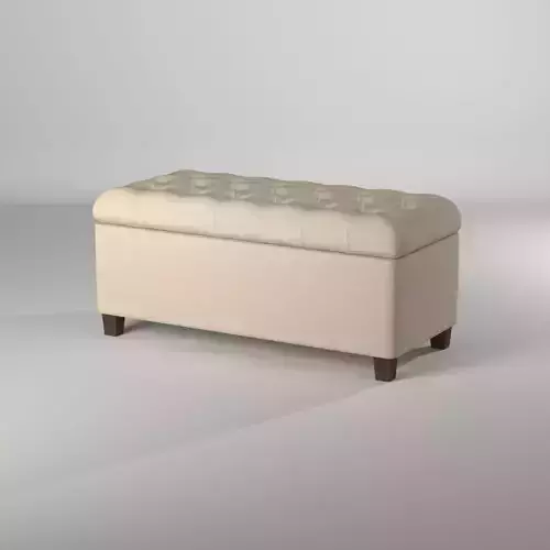 Banco tipo sillon para guardar cosas - Tufted Storage Bench 3D model