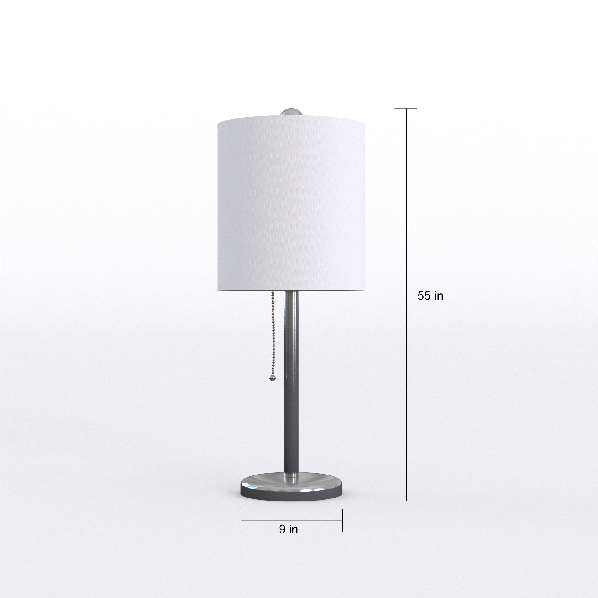 Steel Table Lamps 3D model_3