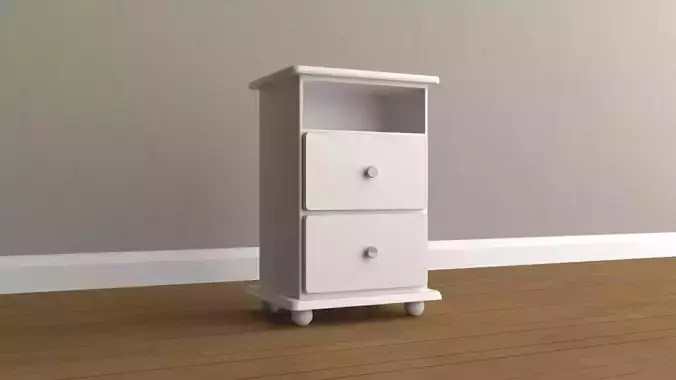 Simple White Nightstand