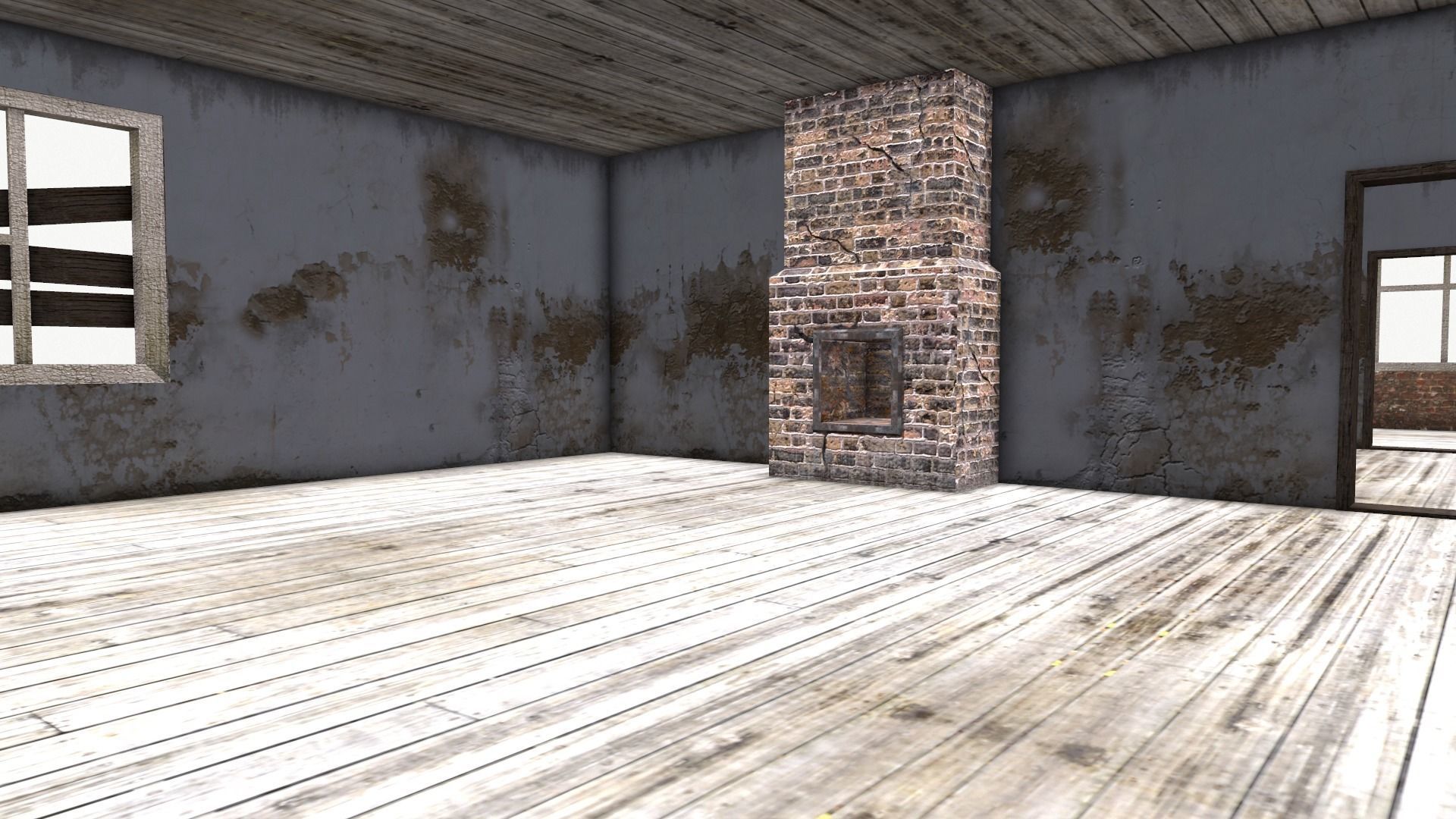 An Old House E Low-poly 3D model_19