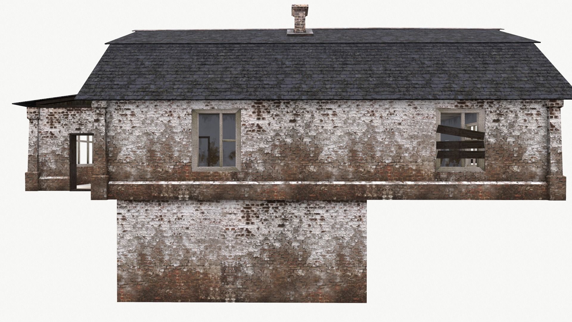 An Old House E Low-poly 3D model_8