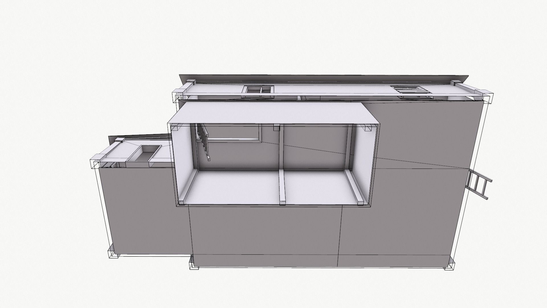 An Old House E Low-poly 3D model_27