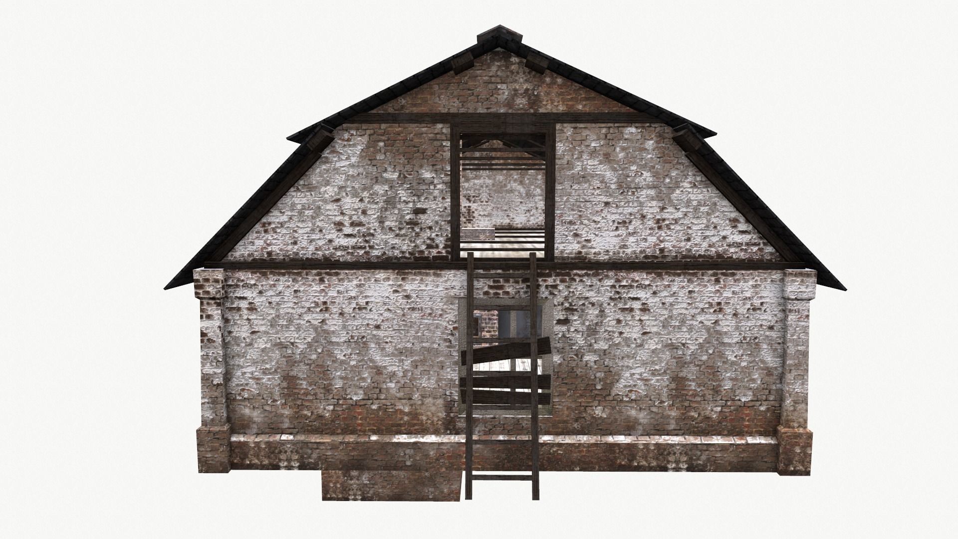 An Old House E Low-poly 3D model_7