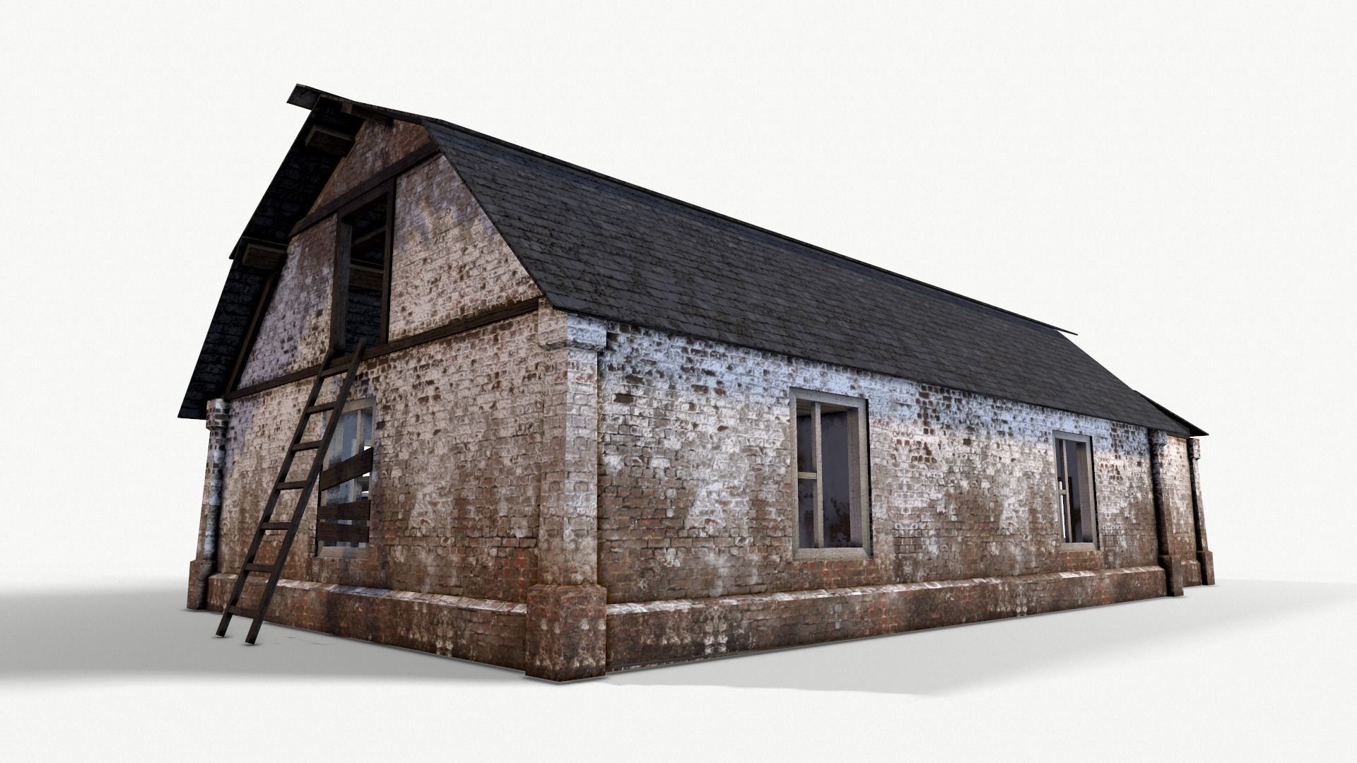 An Old House E Low-poly 3D model_34