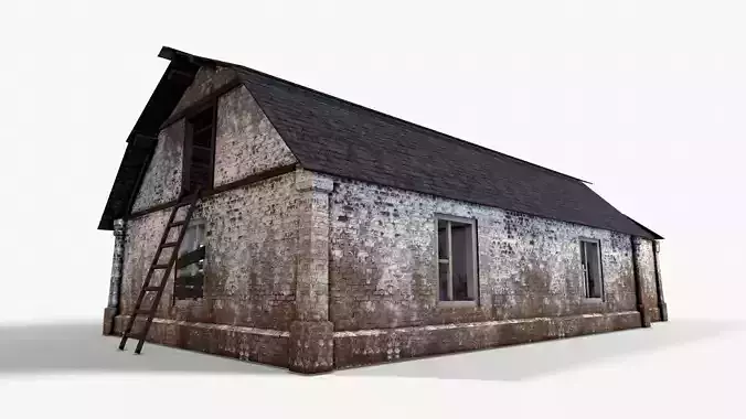 An Old House E Low-poly 3D model