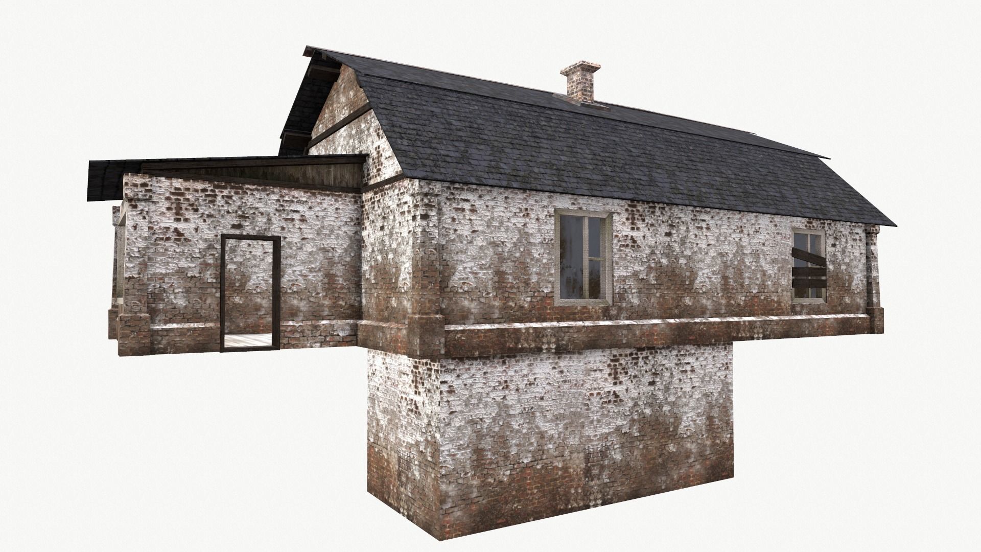 An Old House E Low-poly 3D model_16