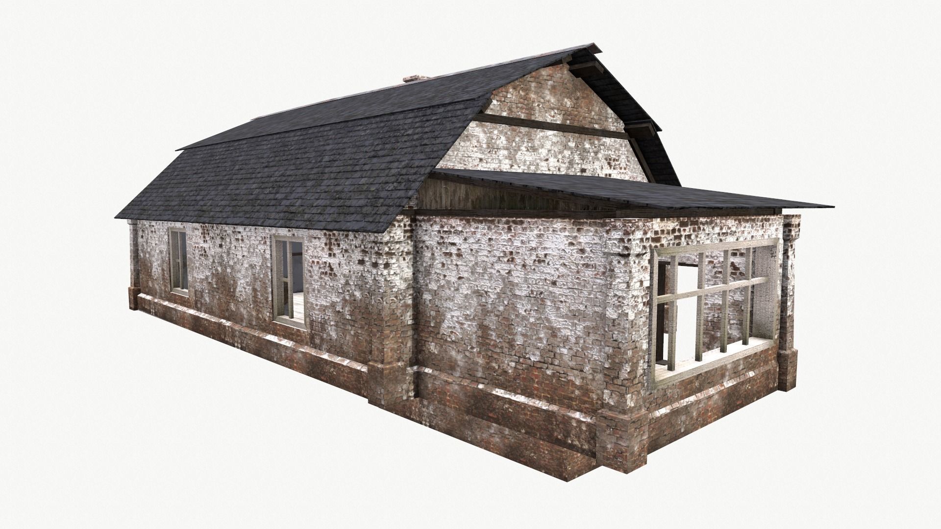 An Old House E Low-poly 3D model_13