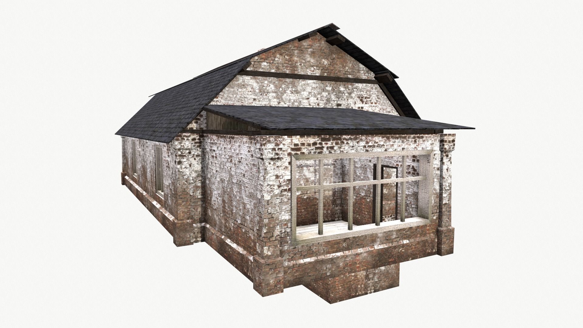 An Old House E Low-poly 3D model_10