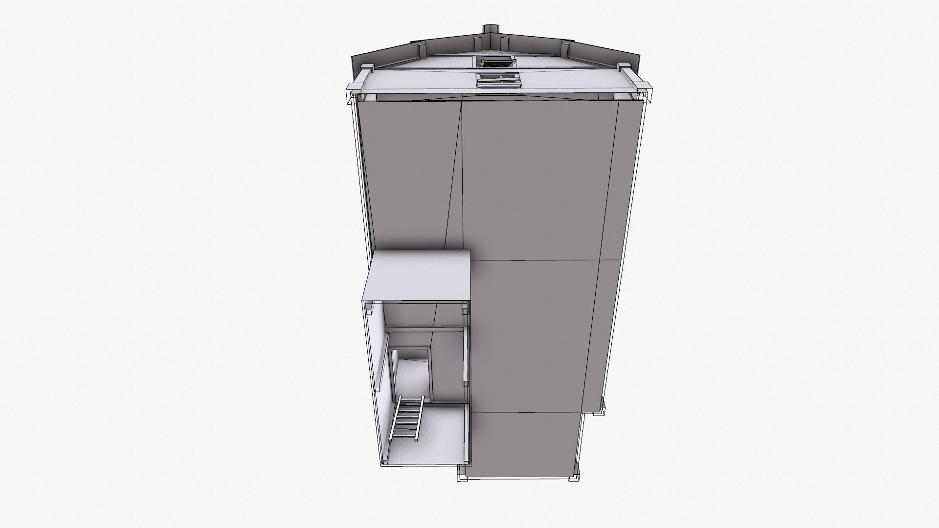 An Old House E Low-poly 3D model_28