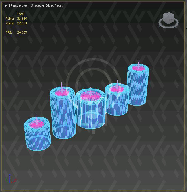 Glass tabletop gazebo Hexagon Low-poly 3D model_18