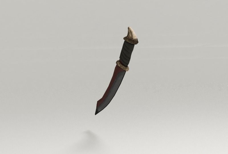 Dagger sword Free low-poly 3D model_4