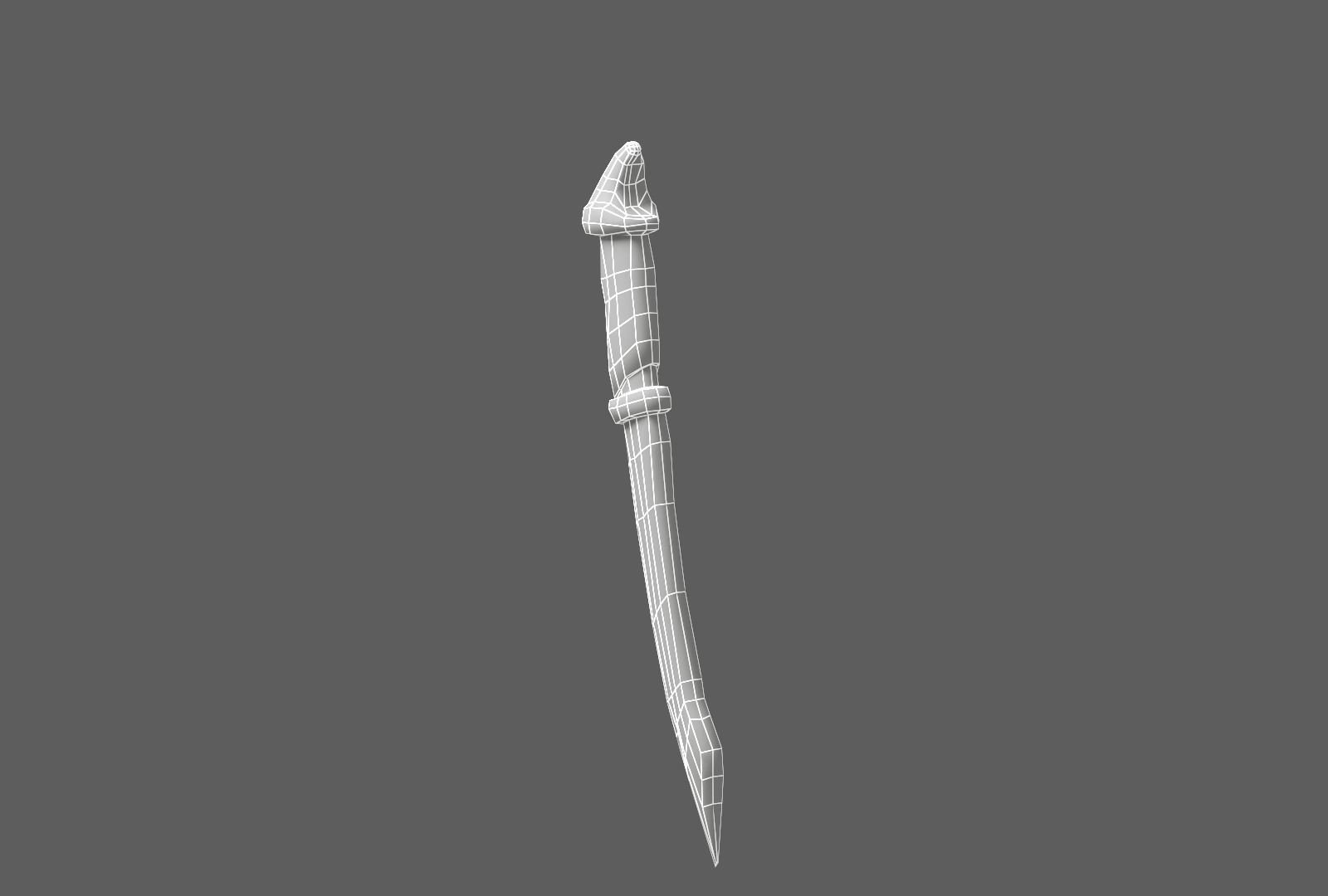 Dagger sword Free low-poly 3D model_8