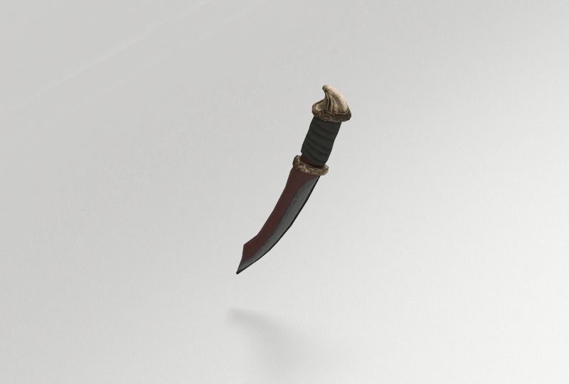 Dagger sword Free low-poly 3D model_2