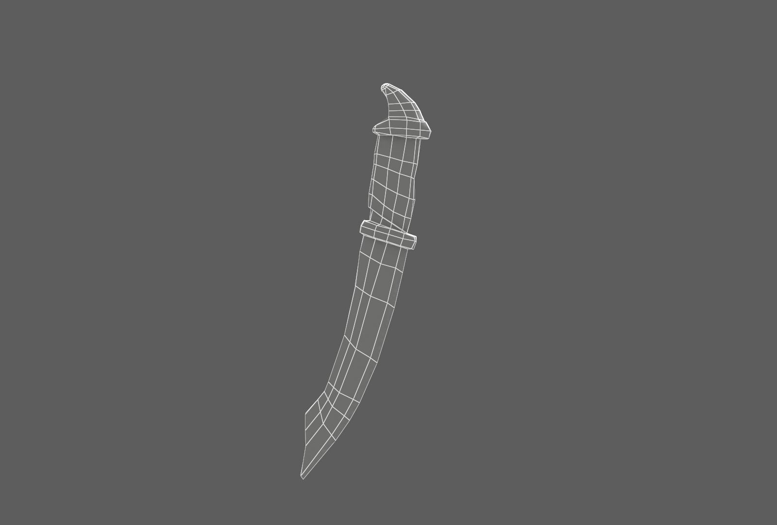 Dagger sword Free low-poly 3D model_7