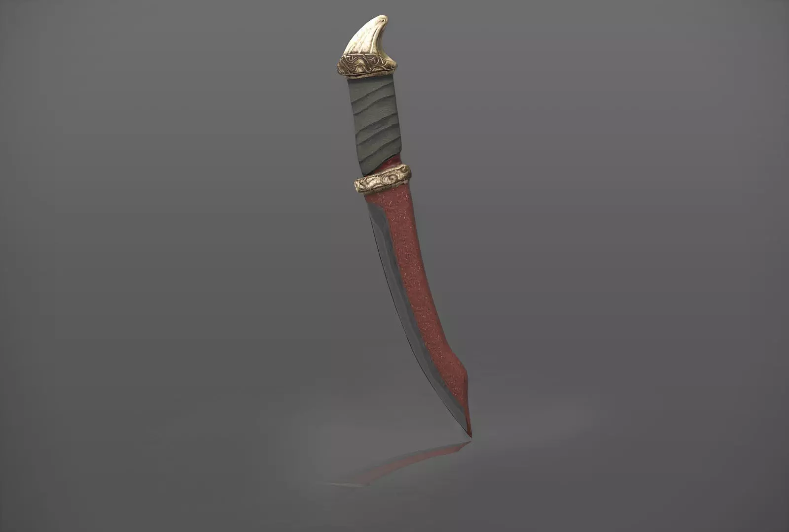 Dagger sword Free low-poly 3D model_0