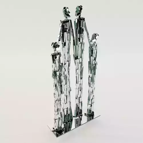 Sculpture of family - 60th years 3D model