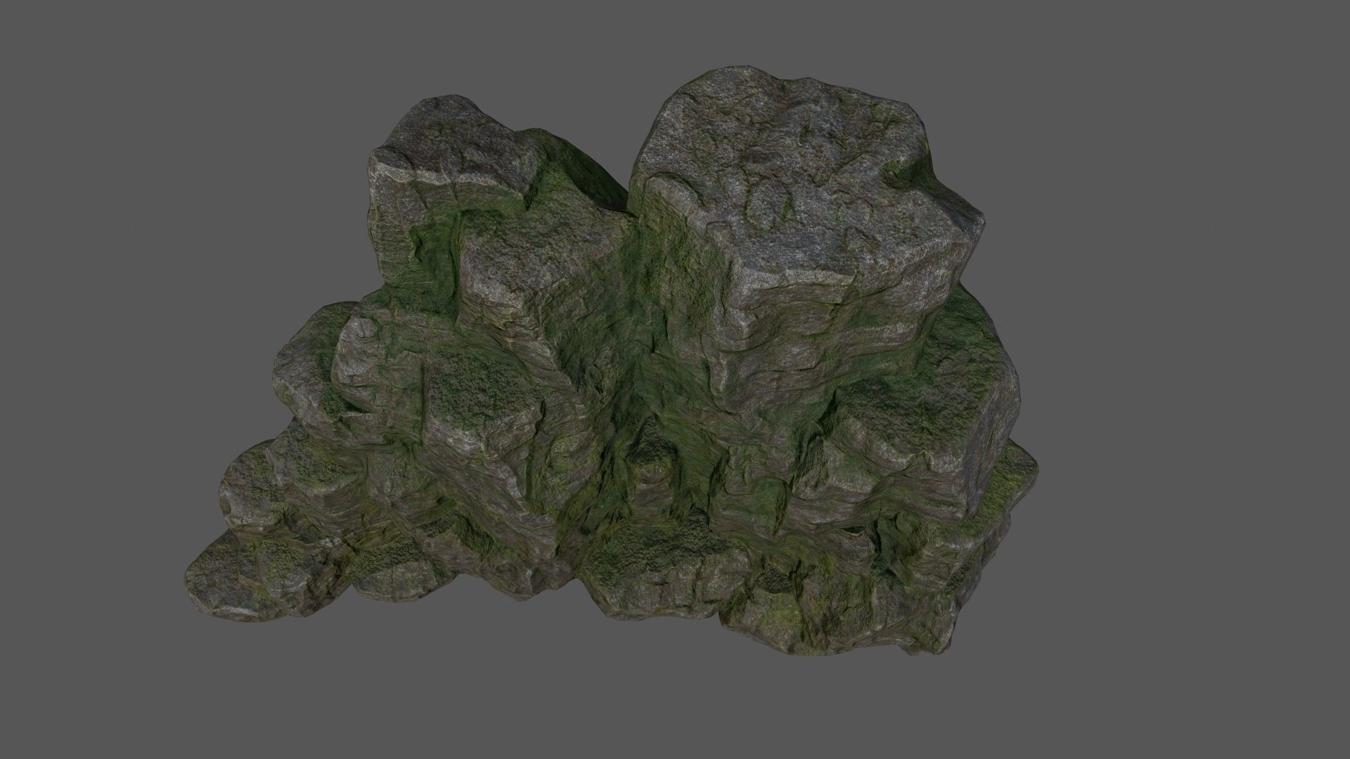 Montain rock Low-poly 3D model_11