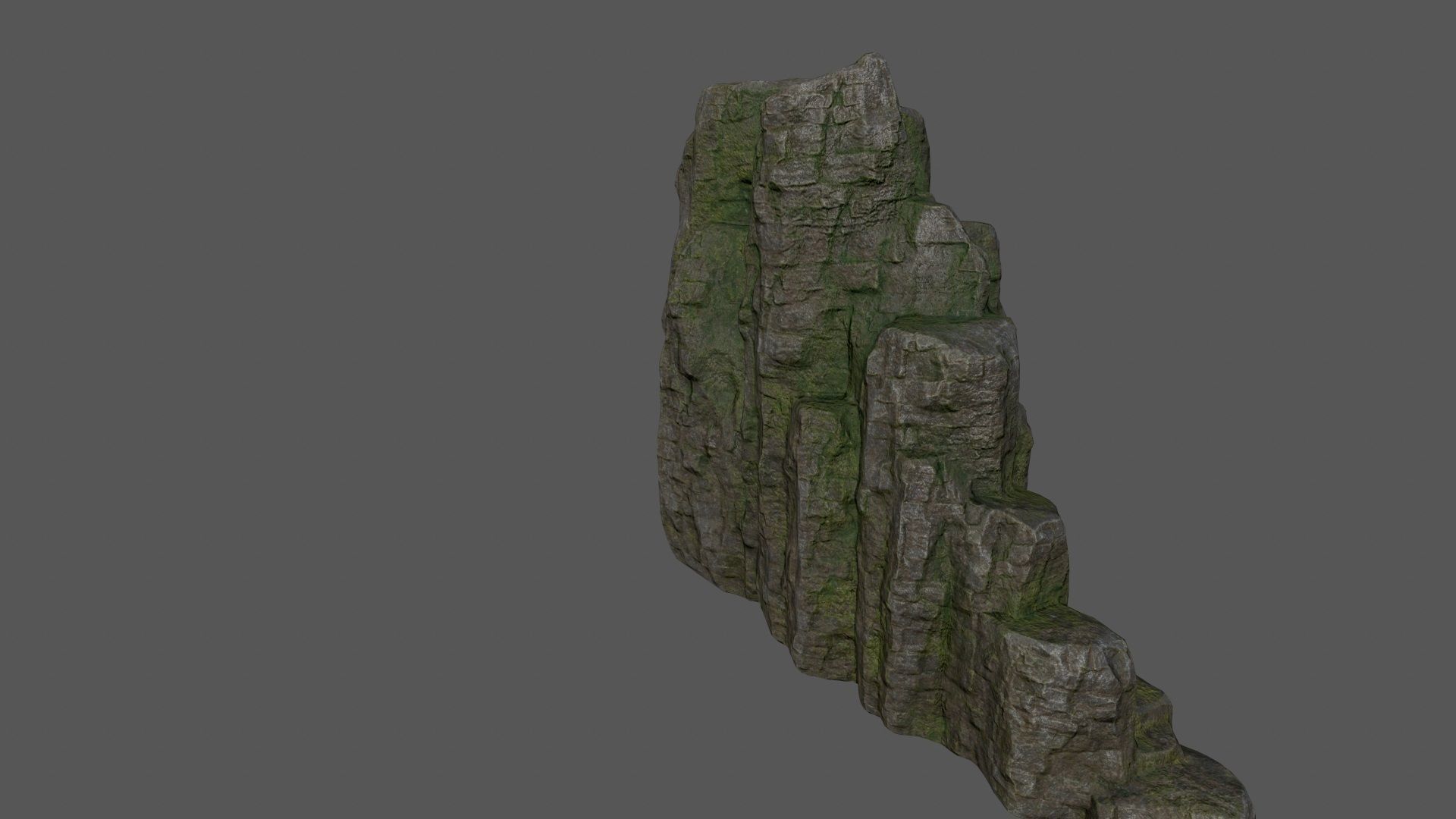 Montain rock Low-poly 3D model_5