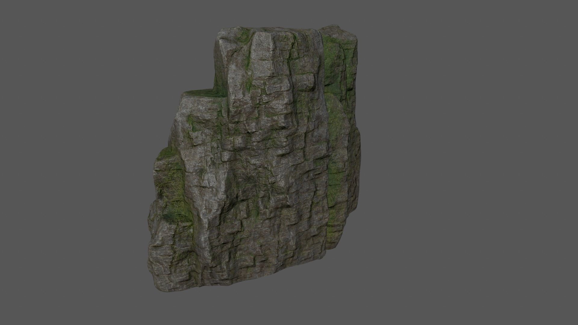 Montain rock Low-poly 3D model_8