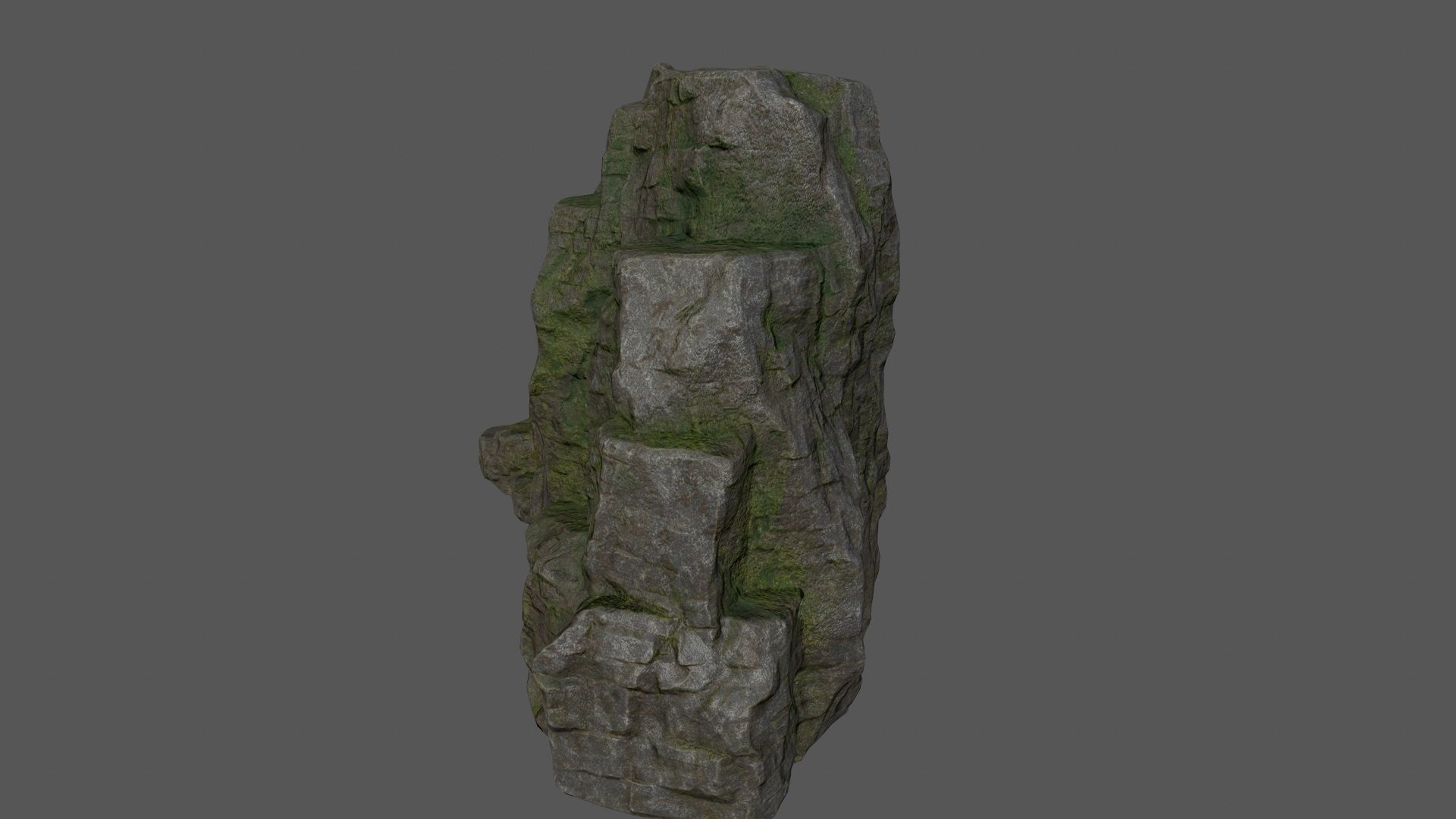 Montain rock Low-poly 3D model_9