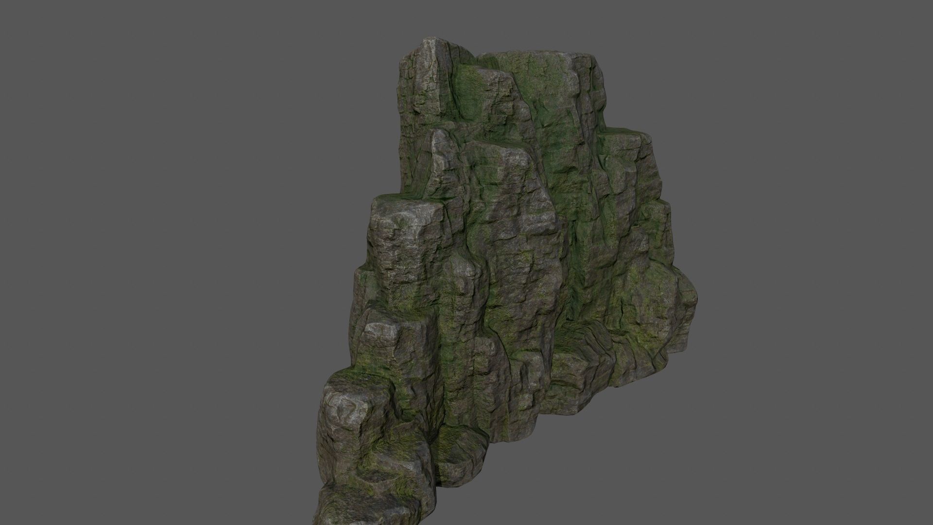 Montain rock Low-poly 3D model_4