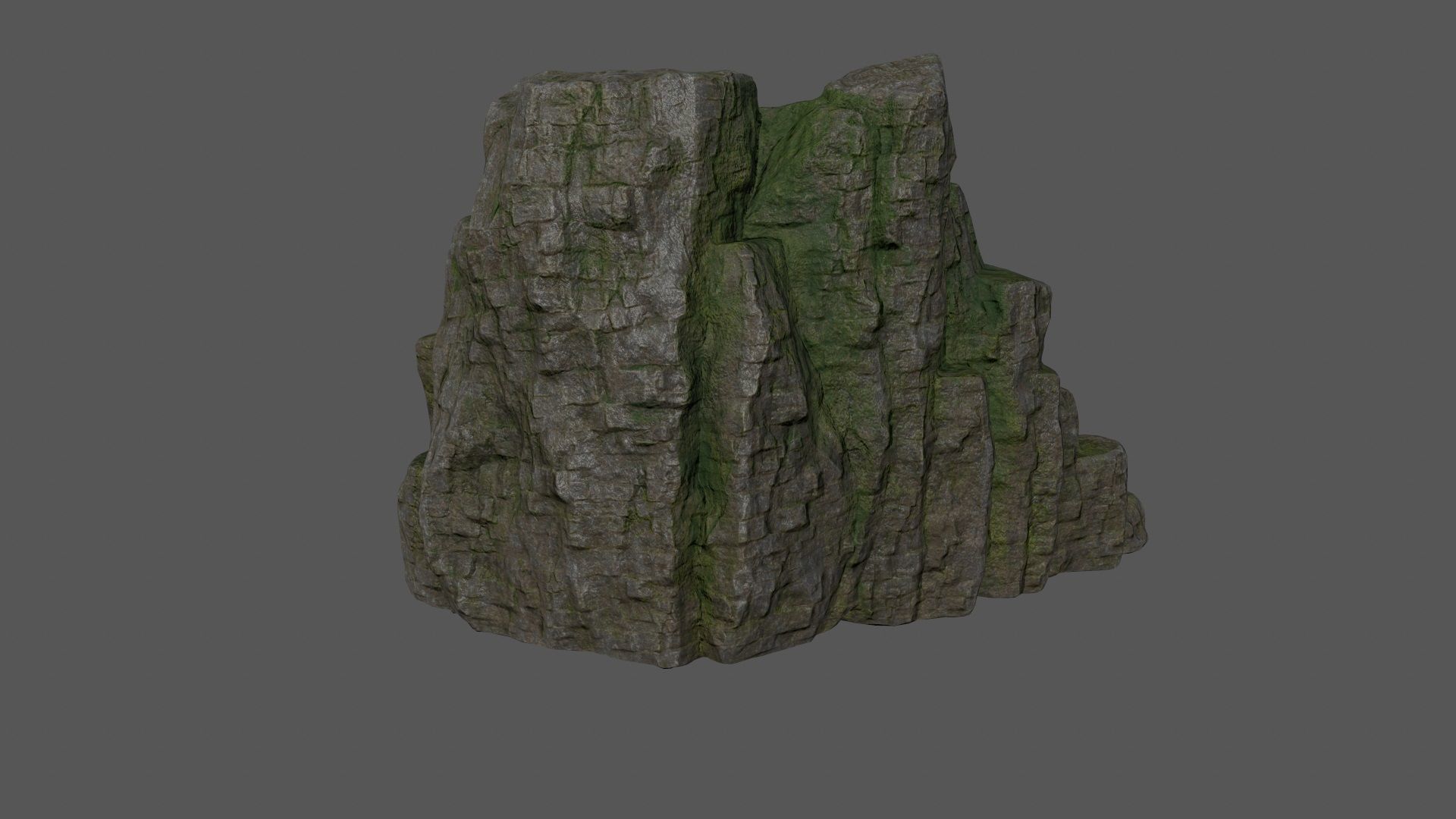 Montain rock Low-poly 3D model_7
