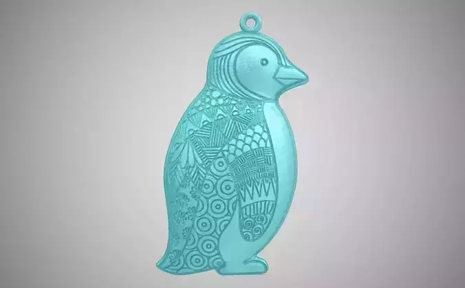 Penguin Necklace 3D print model