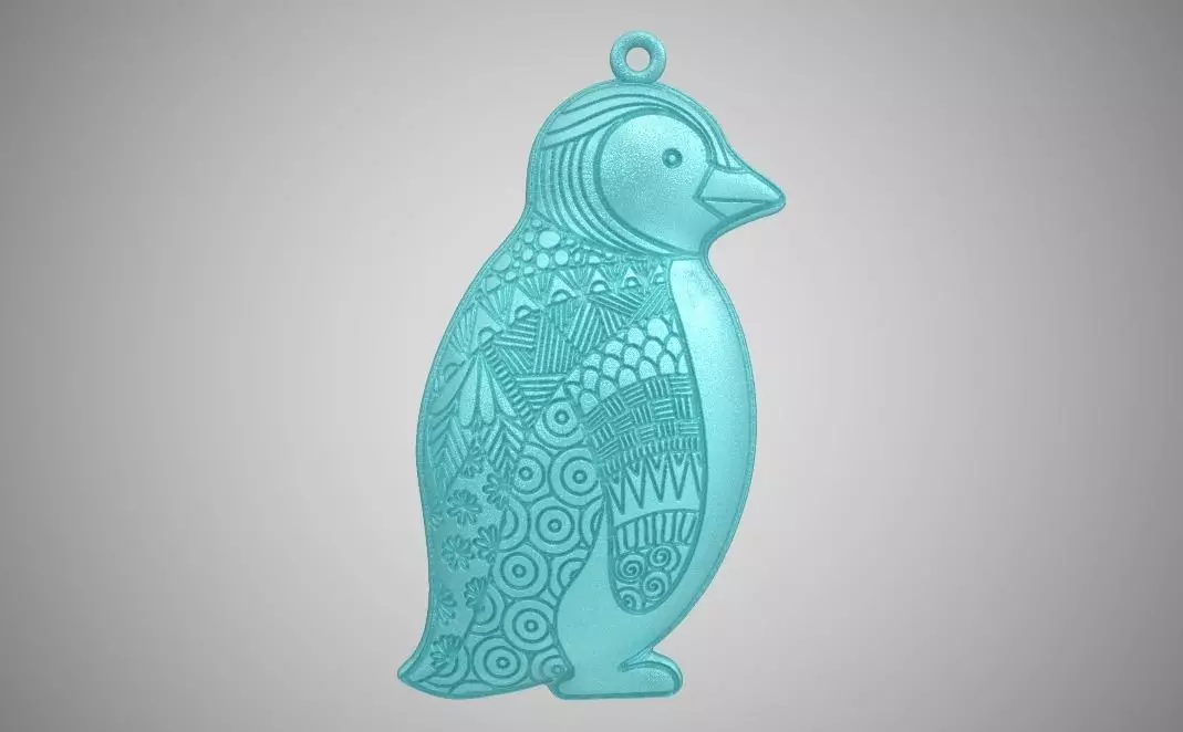 Penguin Necklace 3D print model