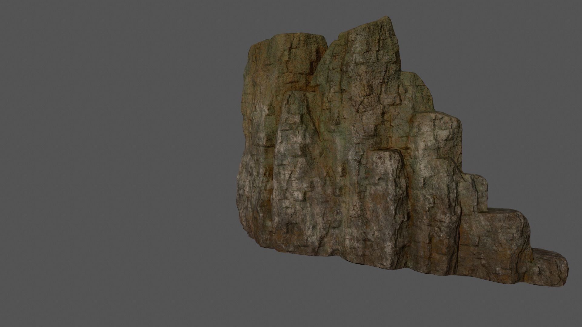 Mountain rock Low-poly 3D model_6