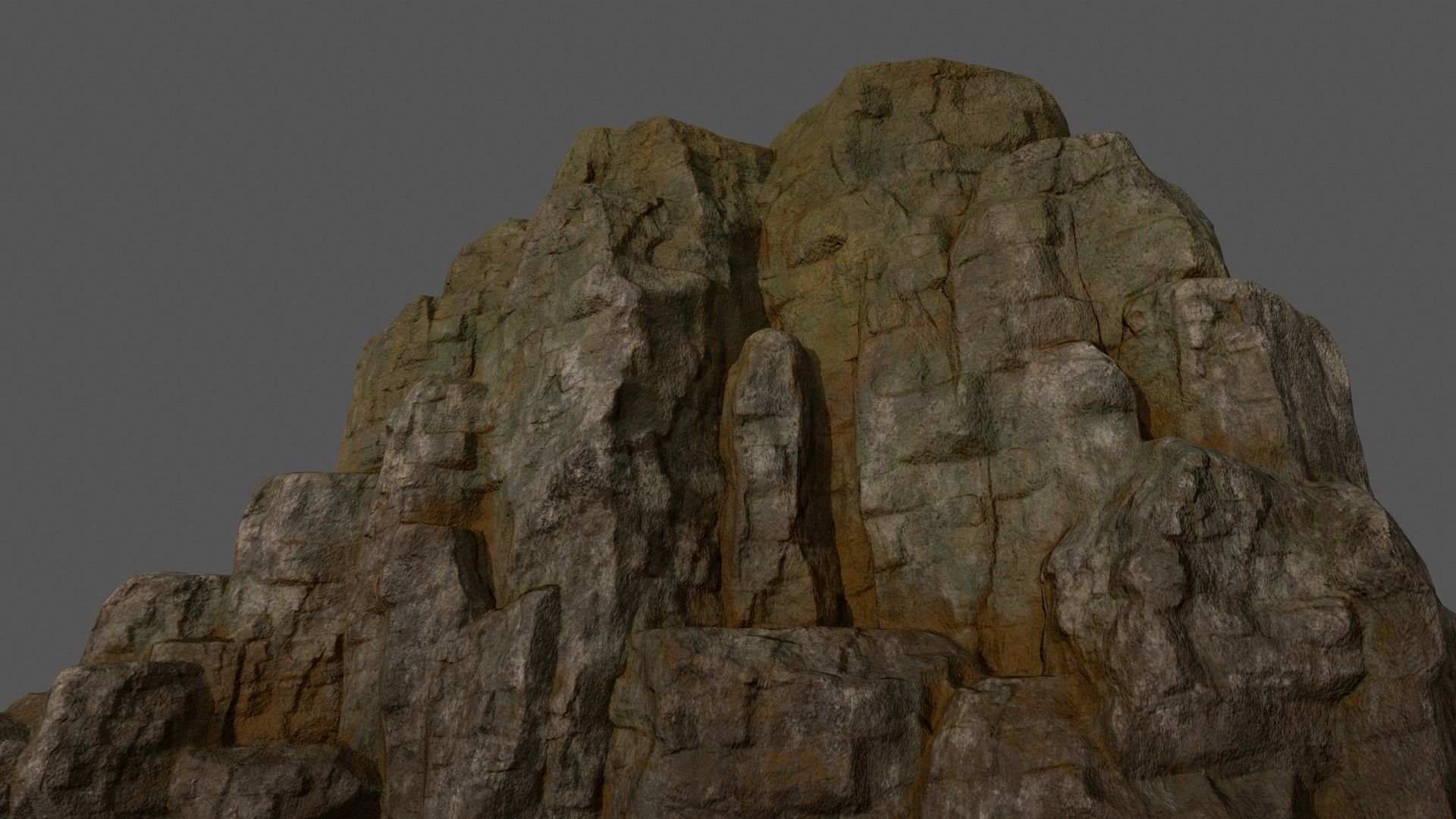 Mountain rock Low-poly 3D model_12