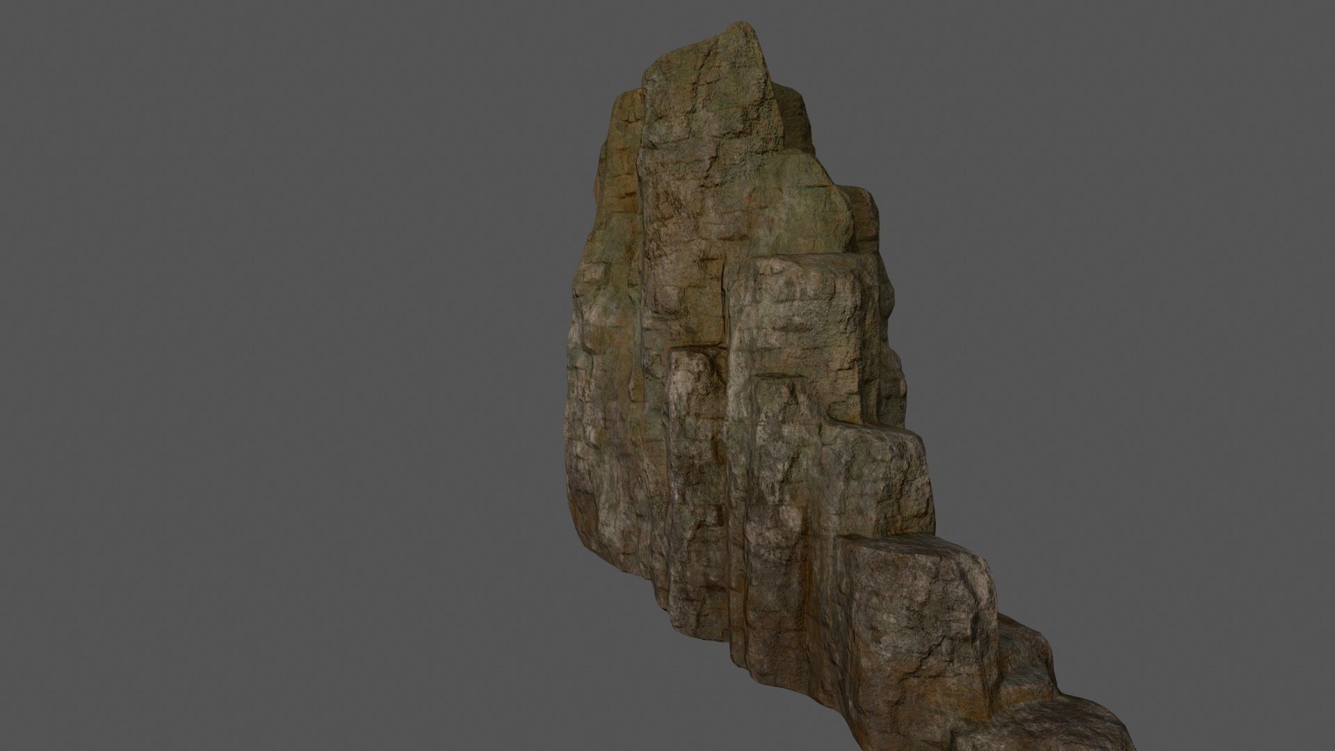 Mountain rock Low-poly 3D model_5