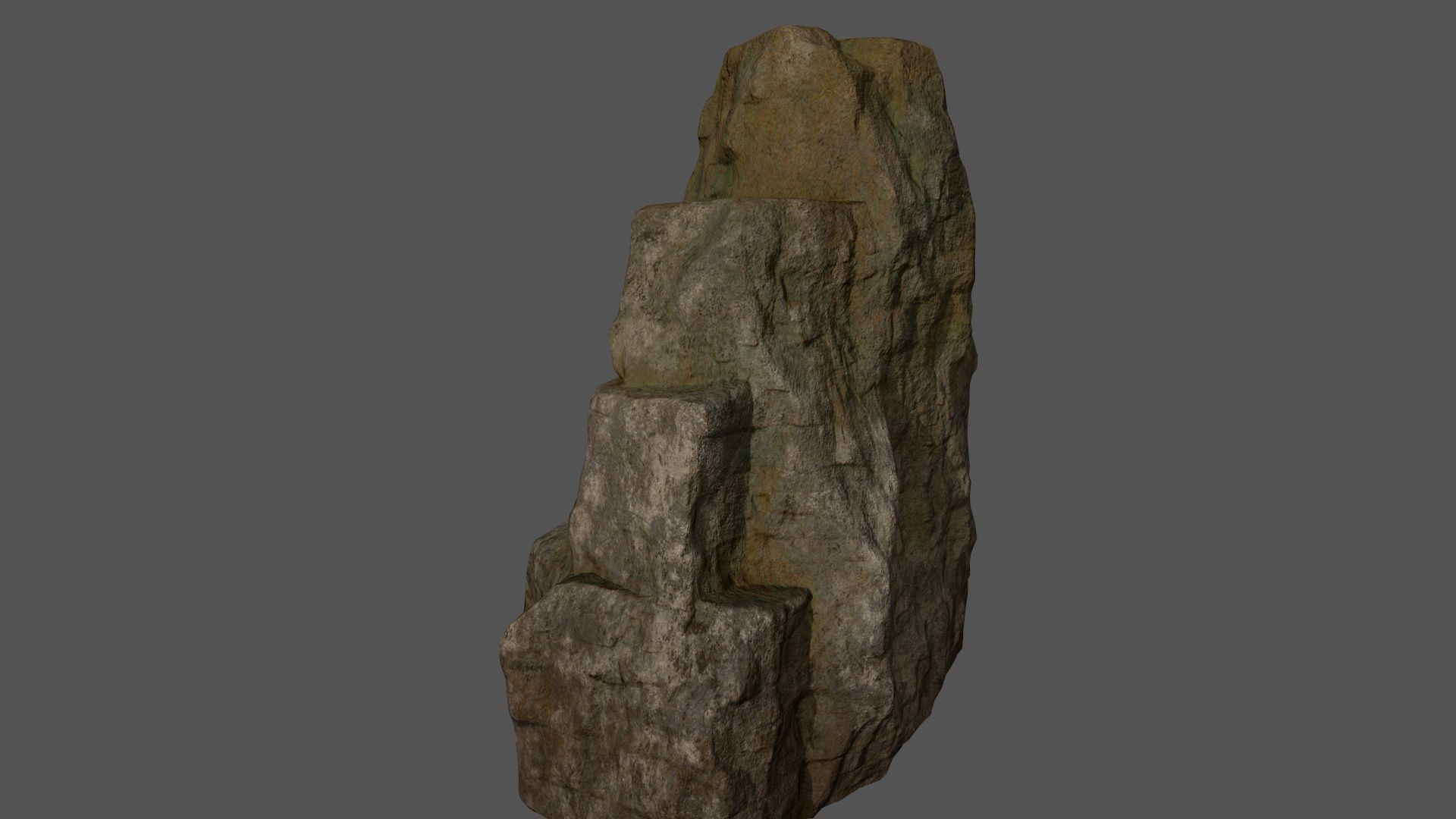 Mountain rock Low-poly 3D model_10