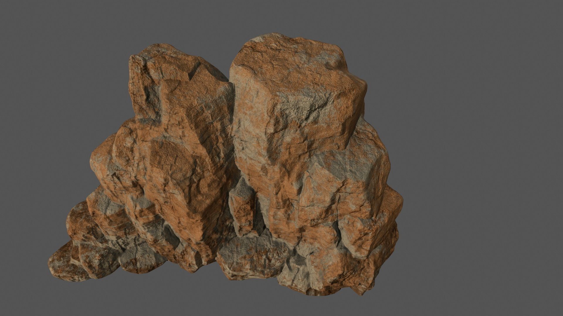 Mountain rocks Low-poly 3D model_13