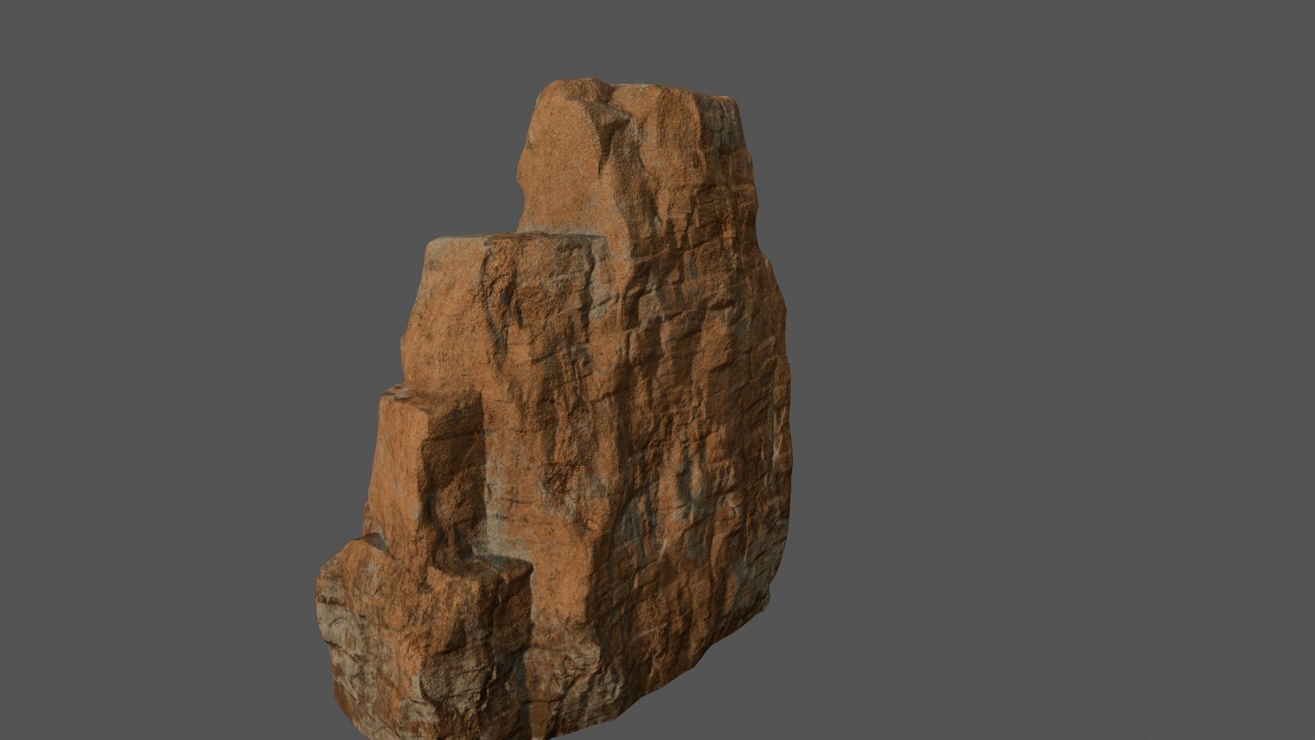 Mountain rocks Low-poly 3D model_8