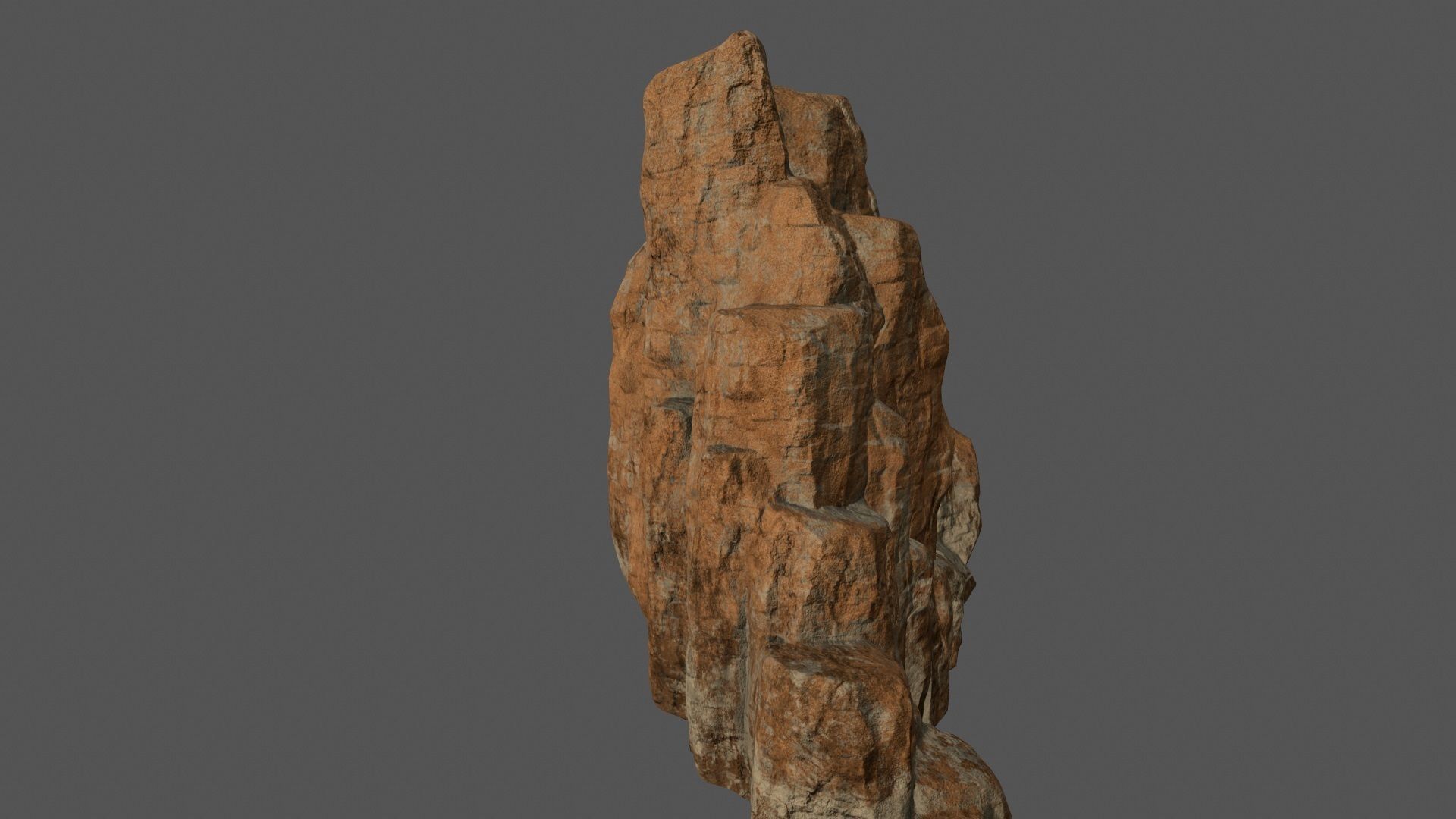 Mountain rocks Low-poly 3D model_5