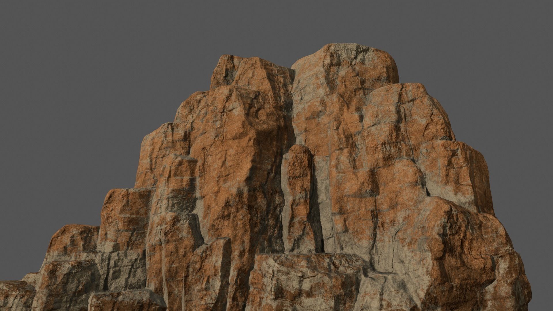 Mountain rocks Low-poly 3D model_12