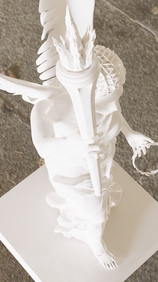 Rebuilt Samothrace victory Nike 3D model_7