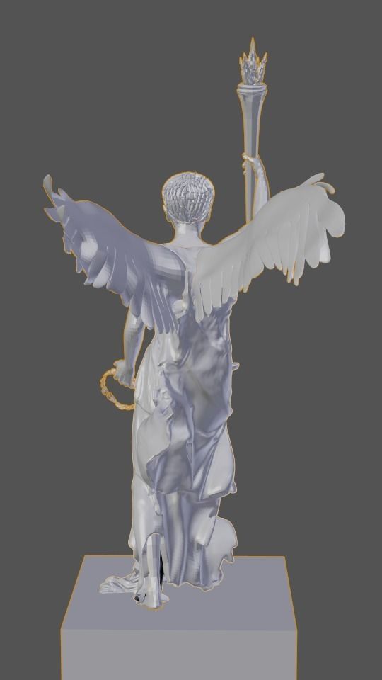 Rebuilt Samothrace victory Nike 3D model_13