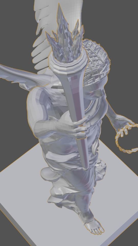 Rebuilt Samothrace victory Nike 3D model_16